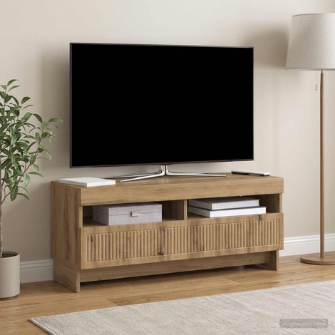 Beyamis Meuble TV LED en chêne massif et bois d'ingénierie (1/5)