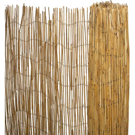 Sichtschutz Matte aus Schilf blickdicht - 500 x 150 cm - Schilfrohr Windschutz Zaun natur wetterfest