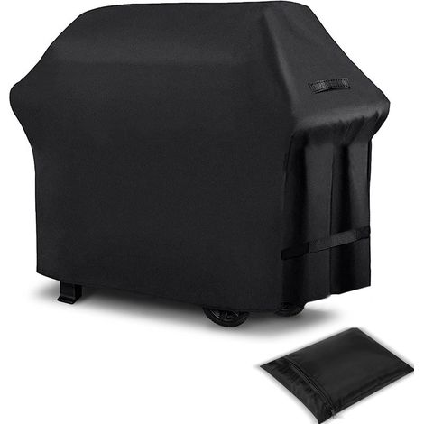 Tela Impermeable para barbacoas de jardin 190X71X117 color negro y cierre Velcro