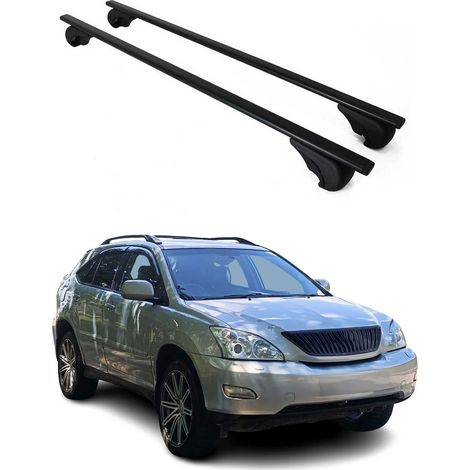 OMAC Barres de toit pour Lexus RX II 2004-2009 – TÜV / DIN 75302:2019 – Antivol inclus – Charge max 75 kg – 2 barres Noir (1/4)