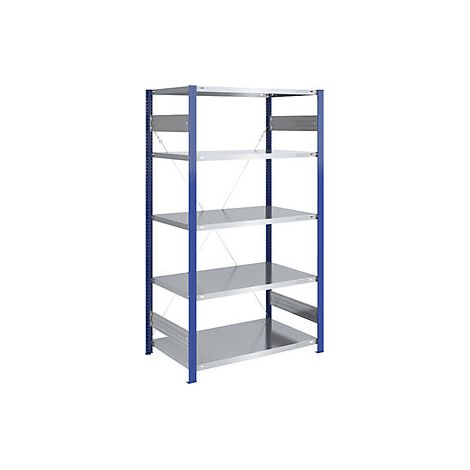 eurokraft pro  Scaffale a innesto per magazzino  montanti blu  (1/3)