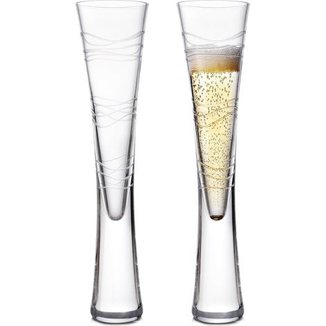 Coupes à champagne en verre transparent 145 ml