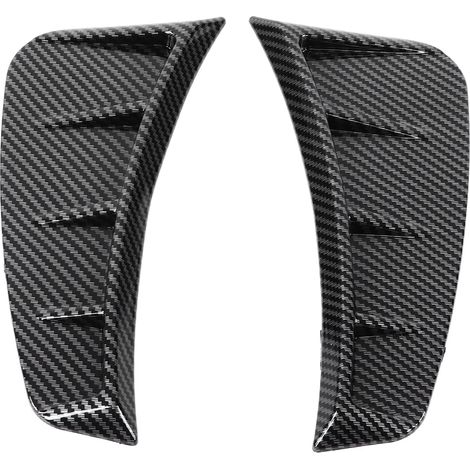 Copertura per presa d'aria in 2 pezzi, bocchetta d'aria decorativa per auto in stile fibra di carbonio, adesivo decorativo per copertura foro in rete per presa d'aria