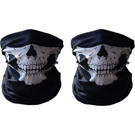 Masques de moto multifonctionnels (lot de 2) - Masque tête de mort pour le ski, la moto, le vélo et la randonnée (1/5)