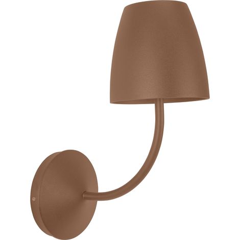 Forlight Eclipta - Aplique de Pared Exterior LED 10W y 539lm con Luz Cálida 3000K. Estructura de Aluminio. Uso Interior IP54. Color Marrón