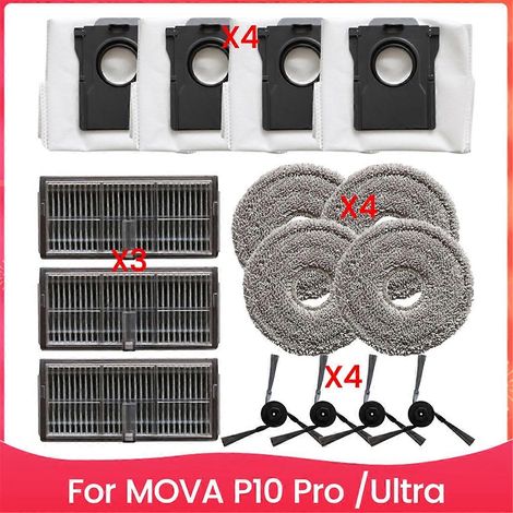 Pour P10 Pro pour Ultra Sweeper de remplacement Accessoires Side Brosse HEPA Filtre Serpillière Cloth Sac à poussière (1/5)