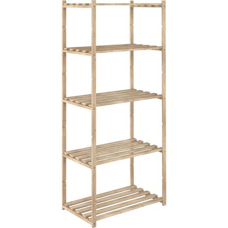 Kit Line Étagère Natura 5 étagères en Bois de pin 171 x 65 x 40 cm (1/5)