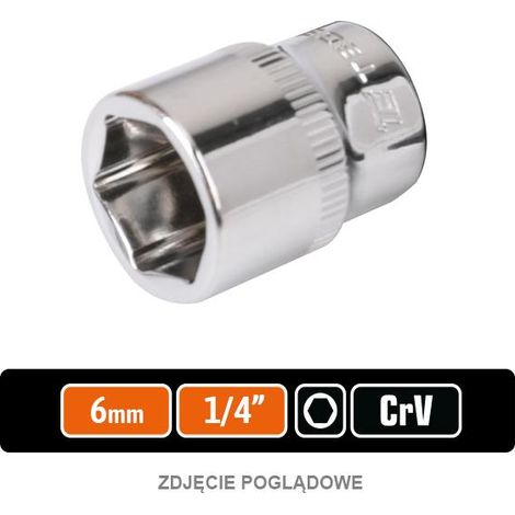Chiave a bussola 1/4" esagono 6 mm / teger (1/2)