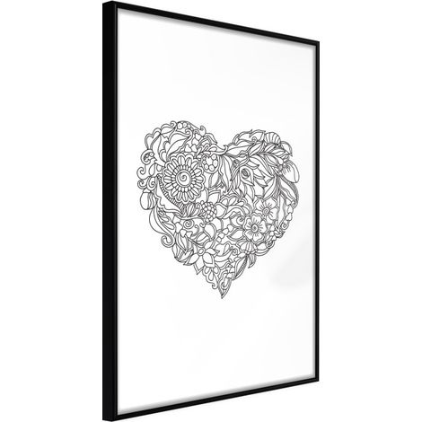 Affiche Murale Encadrée "Fulfillment of Love" 40 x 60 cm Noir