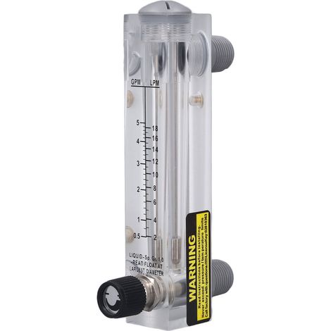 Débitmètre liquide transparent en acrylique, panneau ajustable pour fluides, usage industriel et agricole