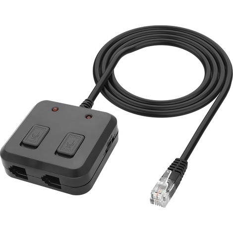 1 en 2 Out RJ9 Adaptateur d'entraînement pour téléphone avec 2 muets (1/5)