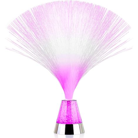 1 Lampe à fibres optiques, Effet glace bleue, Veilleuse apaisante, Décoration fête, Chambre enfant (1/5)