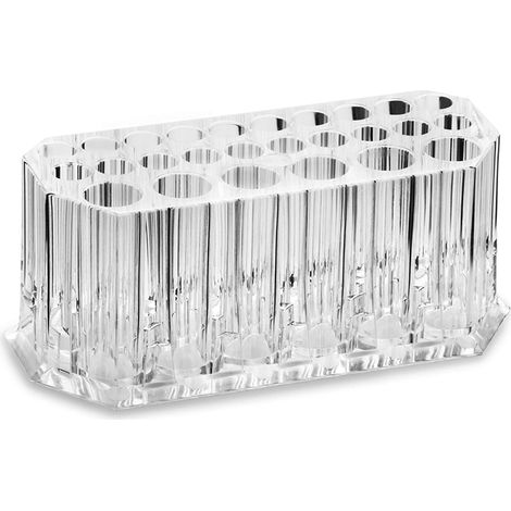 Organisateur en acrylique à 26 compartiments pour outils de maquillage et de nail art - Rangement transparent pour outils de beauté, eyeliner, crayon à lèvres et plus encore