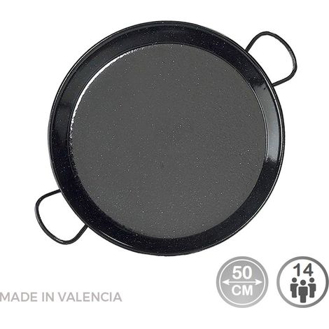 Poêle À Paella Traditionnelle En Acier Émaillé Ø50cm (14 Personnes). Vaello (1/2)