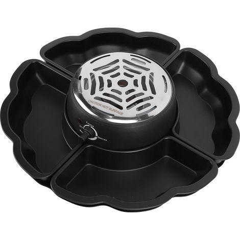 Kit pour fondue au chocolat et S'mores d'intérieur, avec appareil électrique et plateaux amovibles, idéal pour les soirées jeux, films et sorties en amoureux. Prise UE 220 V. (1/5)