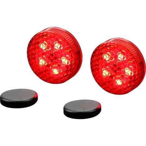 Set di 4 luci a LED rosse per portiere auto, protezione pedoni