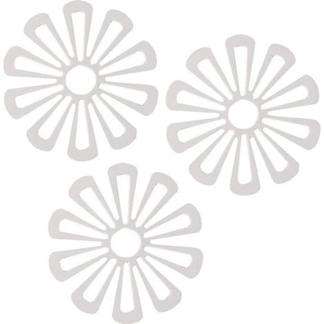 Dessous de verre en silicone antidérapants pour table et comptoir de cuisine, résistants à la chaleur jusqu'à 227 °C (440 °F), couleur blanche non unie. (1/5)