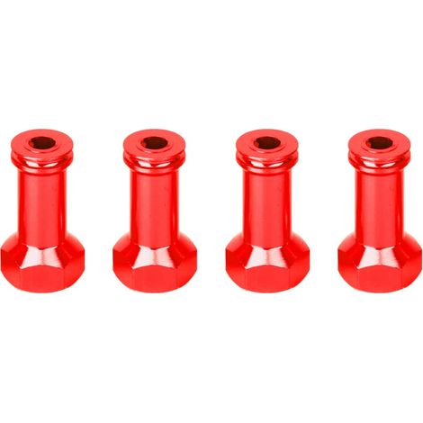 Adaptateur d'extension de moyeu hexagonal de roue en métal usiné CNC de haute qualité pour traction de camion modèle RC (rouge) (1/5)