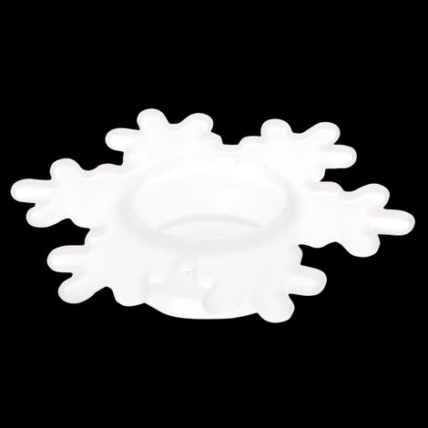 Photophore flocon D.15cm verre blanc - Atmosphera créateur d'intérieur (1/3)