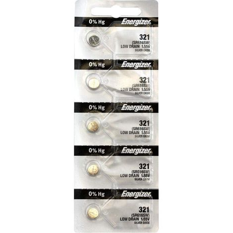 Batterie Energizer 321 (SR616SW), 5 pièces Petit