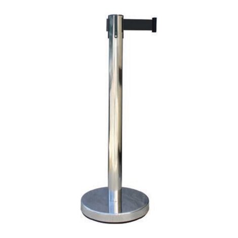 Poste inoxidable con cinta negra METALWORKS RECO2SRBK (1/2)