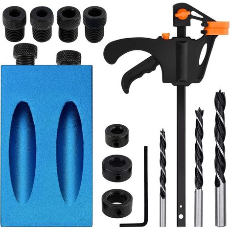 Kit de 15 guides de perçage, gabarit de perçage oblique à 15° pour trous de poche J