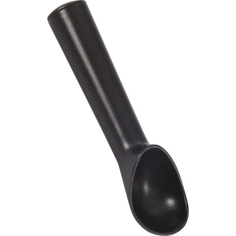 Cuchara de helado de plástico negro, 18 cm de largo (1/2)
