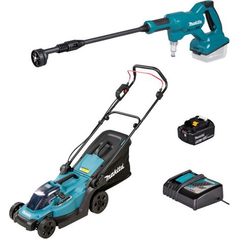 Makita  DLX2583T Werkzeugset Akku-Rasenmäher, Akku-Hochdruckreiniger