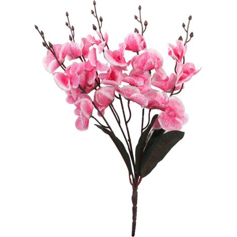Künstliche Orchideen – Strauß aus 5 hellrosa Blüten, 38 cm (1/3)