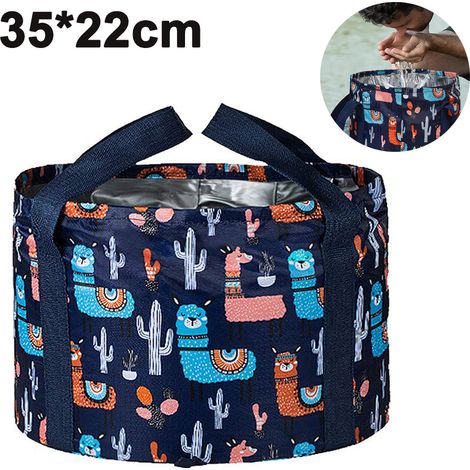 Seau Pliable - Seau de Rangement Extensible pour Camping et Voyages - Matériau Oxford Imperméable + PEVA Écologique - 10 L (1/5)