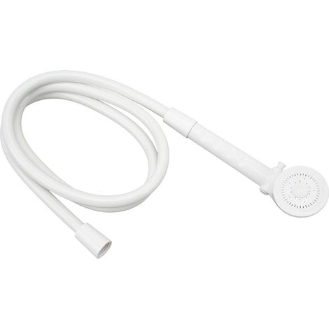 Ensemble de douche à main blanc avec flexible de 1,5 m, pommeau de douche 3 positions pour camping-car, caravane, fourgon, bateau (1/5)