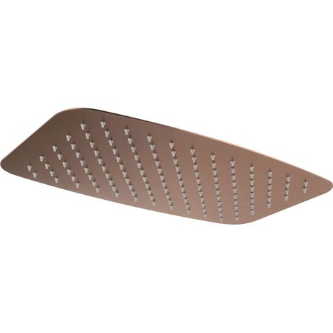Soffione rettangolare 20x30 finitura oro rosa spazzolato [ IMEX® ]