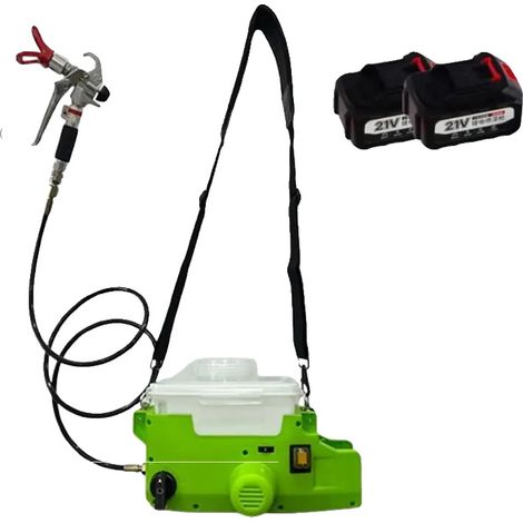 Máquina de pintura en aerosol, funcionamiento manual, opción de batería, incluye 2 baterías. (1/2)