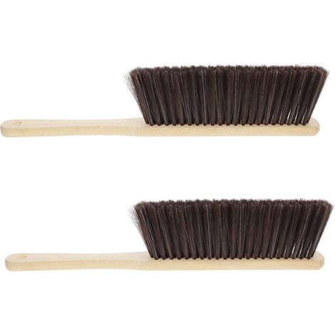 Brosse à Récurer Le Sol pour Cheminée en Bois Manche Long et Poils Fins, Lot de 2 Pièces, Brosses Polyvalentes pour Nettoyage Doux Foyer à Domicile (1/5)