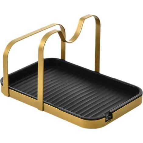 Topfdeckelhalter, Topfdeckel-Organizer, Metall-Schneidebrett-Ablage, Topfdeckel-Aufbewahrungsaccessoire für die Küchenarbeitsplatte-Gold (1/5)