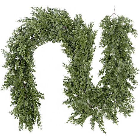 Guirlande De Noël En Cèdre Artificiel - 200 Cm - Pour Intérieur Et Extérieur Protégé - Décoration Hivernale - 1 Pièce (1/5)