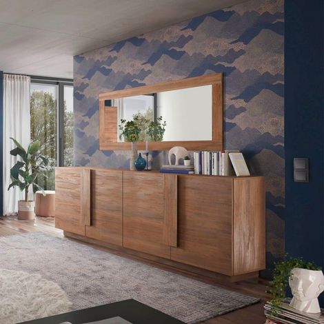Design-Holz-Sideboard Buffet für Wohnzimmer 241cm, 4 Türen, Jupiter MR L2 (1/5)