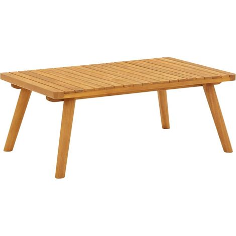 Table basse Table d'appoint pour Salon Chambre - de jardin 90x55x35 cm Bois solide d'acacia BV257364 - BonneVie (1/5)