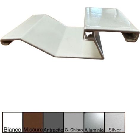 Gocciolatoio/Angolare/Giunzione TOP in Alluminio per Balconi e Terrazze - Barra da 2,7 metri : Colore - Alluminio grezzo, Modello - GIUNZIONE