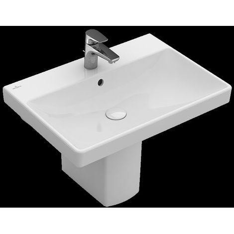 Villeroy & Boch Avento - Meuble lavabo 65x47 cm, avec trop-plein, trou de robinetterie, blanc alpin 41586501 (1/6)