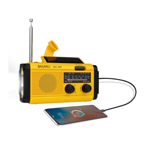 Radio de poche solaire & dynamo avec écran LCD (1/5)