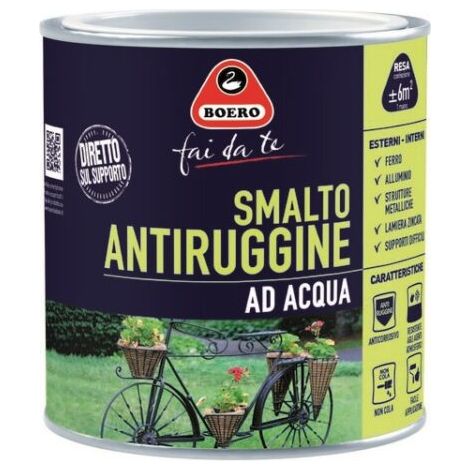 BOERO - SMALTO ANTIRUGGINE AD ACQUA VIOLA SATINATO cod. 341 500 ML (1/2)