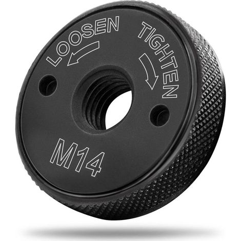 1 écrou à dégagement rapide, filetage M14, diamètre 46 mm, hauteur 13 mm, poids 111 g, pour meuleuse d'angle (1/5)