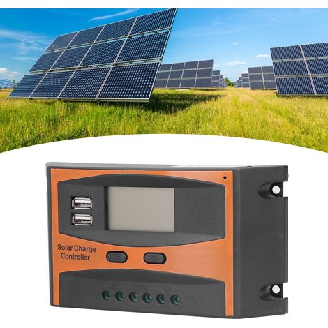 Contrôleur de charge pour panneaux photovoltaïques 12 V/24 V, contrôleur d'éclairage public solaire 40 A (1/5)