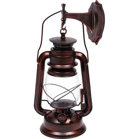 Applique murale en bronze rouge, abat-jour vintage en forme de lanterne 220V, Luminaire (1/5)