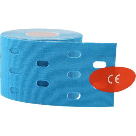 Bande Adhésive Élastique Sportive Perforée 5cm X 5m Pour Soutien Musculaire Et Rééducation Noir (1/5)