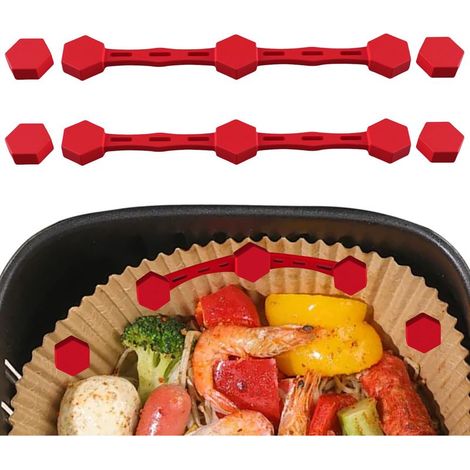 2 x Boucles magnétiques en silicone pour friteuse à air chaud, pour fixer le papier sulfurisé, compatibles avec les doublures en fer à repasser (1/5)