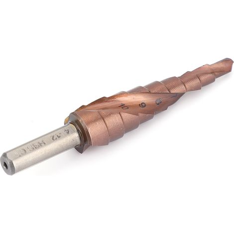 Foret étagé, acier rapide revêtu de cobalt M35, queue triangulaire, outil d'ouverture de trou 4-12 (grade 9). (1/5)