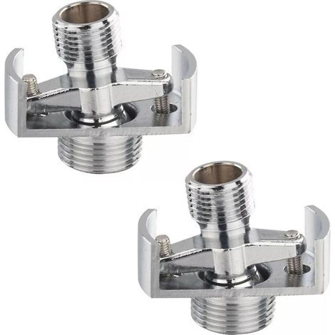 2x Réglage de l'angle du tuyau d'arrivée d'eau, pommeau de douche en cuivre, pied incurvé, vis excentrique d'angle Fruugo Au (1/5)