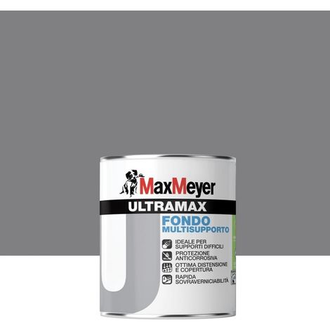 MaxMeyer ULTRAMAX Fondo Multisupporto, Anticorrosivo Grigio, A+ 0,75 Litri